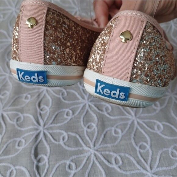 Keds X Kate Spade New York Glitter Sneakers Size 8.5 - Picture 6 of 15